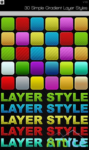 30 simple gradient Layer Style