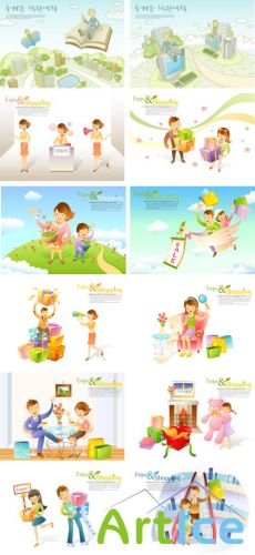 VitaminD 015 Special Illust 122xAI Backgrounds, Icons & Illustrations