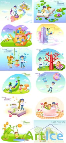 VitaminD 015 Special Illust 122xAI Backgrounds, Icons & Illustrations