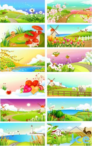 VitaminD 015 Special Illust 122xAI Backgrounds, Icons & Illustrations