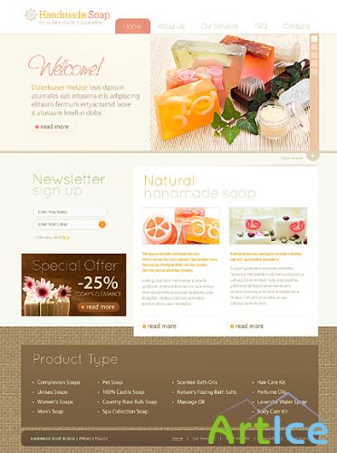 Soap Handmade Website Free Template