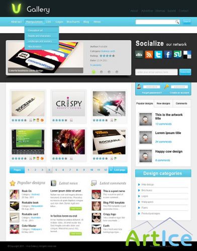 Viva Gallery PSD Template