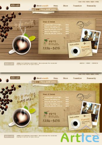 PSD Web Template - Best Coffee - "Espresso"