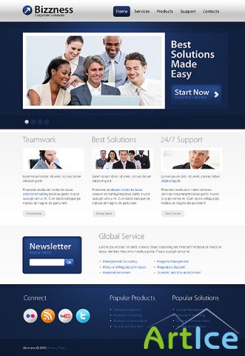 Bizzness Business Free Website Template