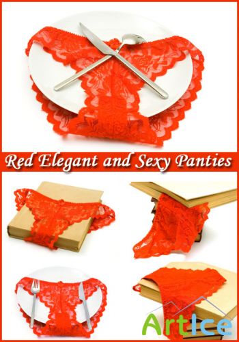 Red Elegant and Sexy Panties - Stock Photos