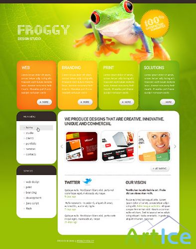 Froggy Design Free Website Template