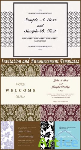 Invitation and Announcement Templates - Stock Vectors