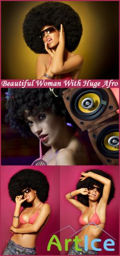 Beautiful Woman With Huge Afro - Stock Photos