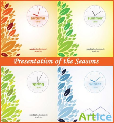 Presentation of the Seasons - Stock Vectors