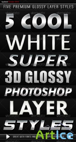 GraphicRiver White Modern 3D Glossy Layer Styles RETAIL