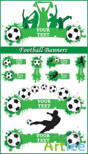 Football Banners - Stock Vectors