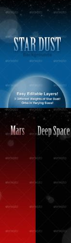 3 Star Dust Backgrounds - GraphicRiver