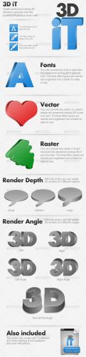 GraphicRiver 3D iT - 15 3D Rendering Actions