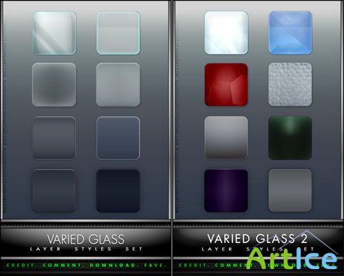 Varied Glass Styles for Photoshop