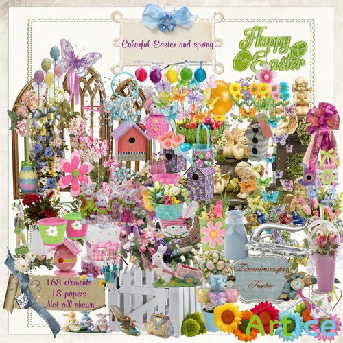 Scrap-set - Colorful Easter & Spring