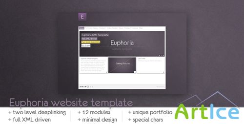 ActiveDen - Euphoria Website Template (Incl FLA) - Rip