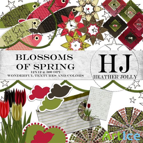 Scrap-kit - Blossoms Of Spring by Heather Jolly - Elements