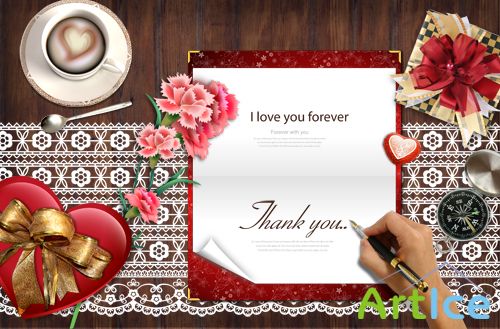 Bookmark Desktop - love greeting card writing