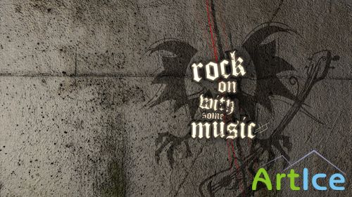 rock on with some music PSD