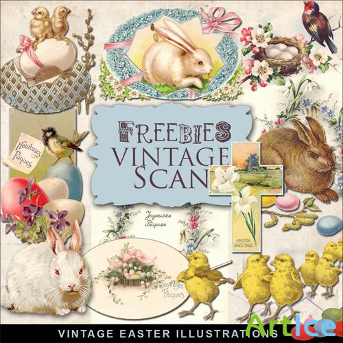 Scrap-kit - Vintage Easter Illustrations #6