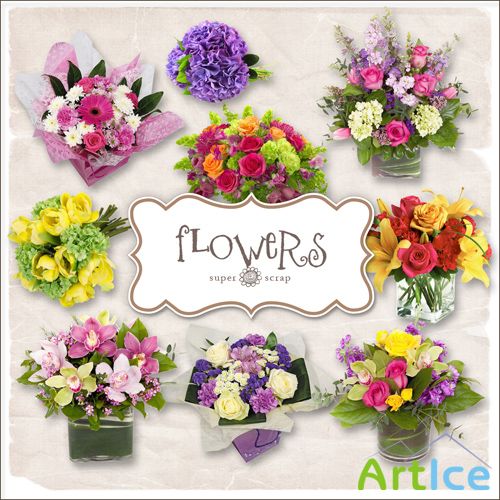 Scrap-kit - Easter Flowers Set