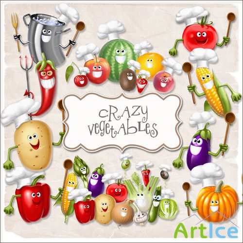 Scrap-kit - Crazy Vegetables