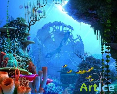 Coral Clock 3D Screensaver v1.0 build 5