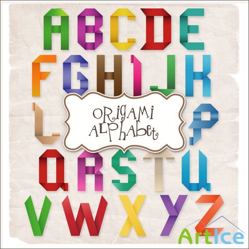 Scrap-kit - Origami Alphabet