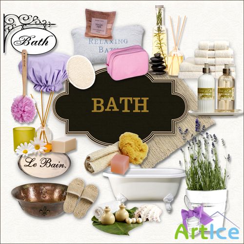 Scrap-kit - Bath Set