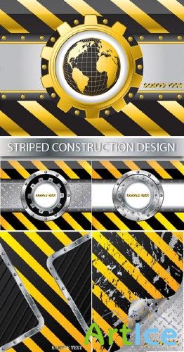 Striped construction design |  