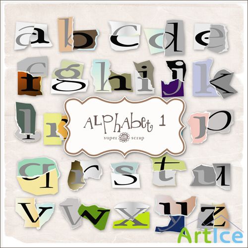 Scrap-kit - Paper Alphabet #1