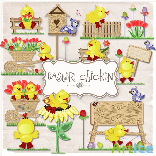 Scrap-kit - Easter Chicken