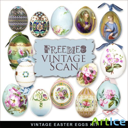 Scrap-kit - Vintage Easter Eggs