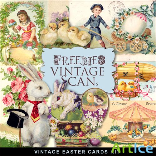 Scrap-kit - Vintage Easter Cards #5