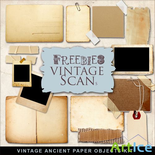 Scrap-kit - Vintage Ancient Paper Objects