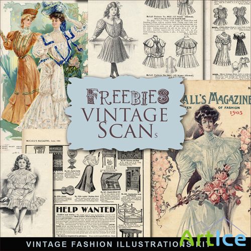 Scrap-kit - Vintage Fashion Illustrations #2