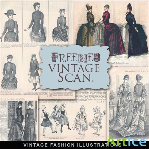 Scrap-kit - Vintage Fashion Illustrations #4