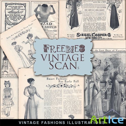 Scrap-kit - Vintage Fashion Illustrations #3