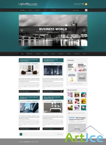 DreamTemplate Web Blog Corporate - Light Effects