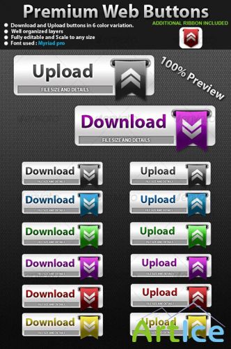 Premium web buttons - GraphicRiver