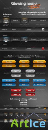 Dark Glowing Menu