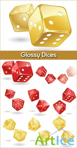 Glossy Dices - Stock Vectors