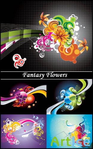 Fantasy Flowers - Stock Vectors