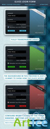 Glass Login Form  GraphicRiver