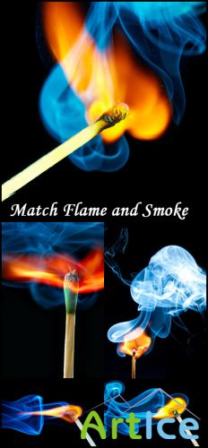 Match Flame and Smoke - Stock Photos