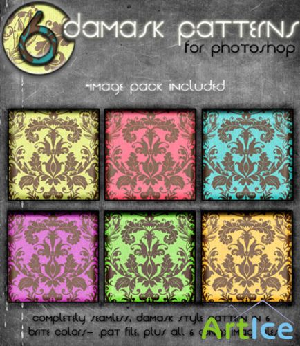 Damask Brites Patterns for Photoshop