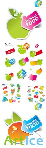 Vector EPS exquisite fruit labels