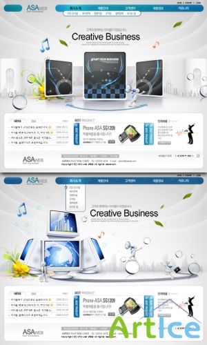 creative bussiness Korean Web Templates