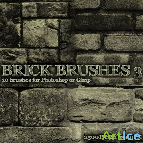 Brick Brush Pack for Photoshop or Gimp (Part 3)