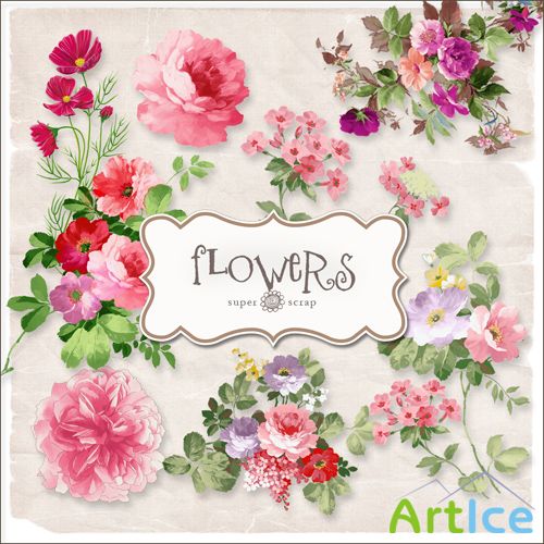 Scrap-kit - Vintage Flowers